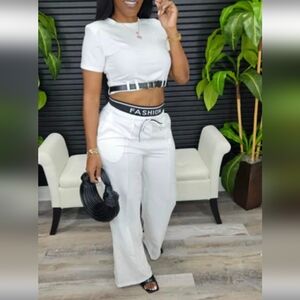 White Women's Pant Set